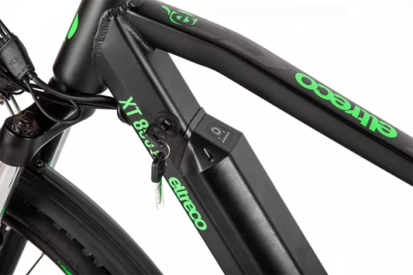 Электровелосипед Eltreco XT 850 Pro серо-зеленый