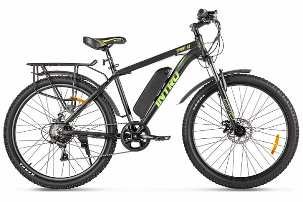 Электровелосипед Eltreco XT 600 (Черно-зеленый) 